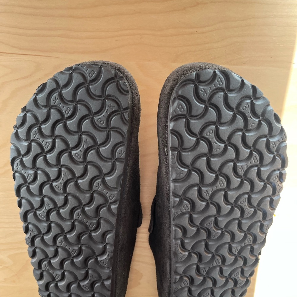 Birkenstock Brown Suede Mules - Picture 8 of 10